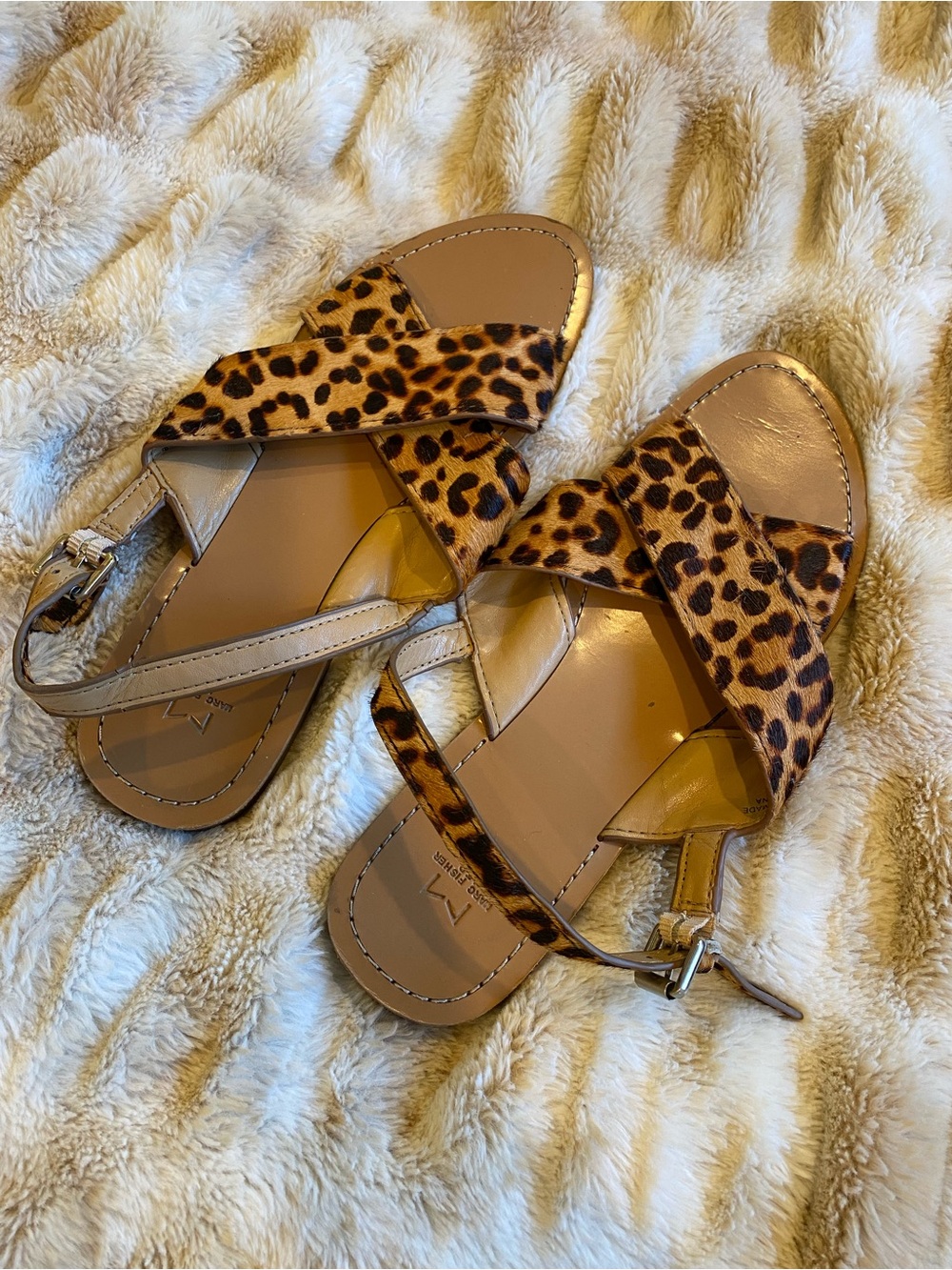 Womens Marc Fischer Leopard Print Sandals